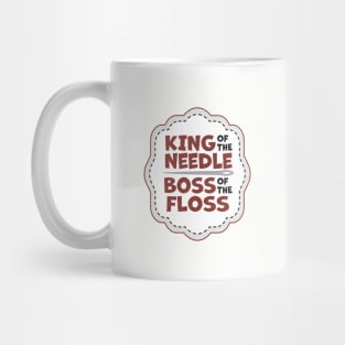 King of the Needle Boss of the Floss Red Mug